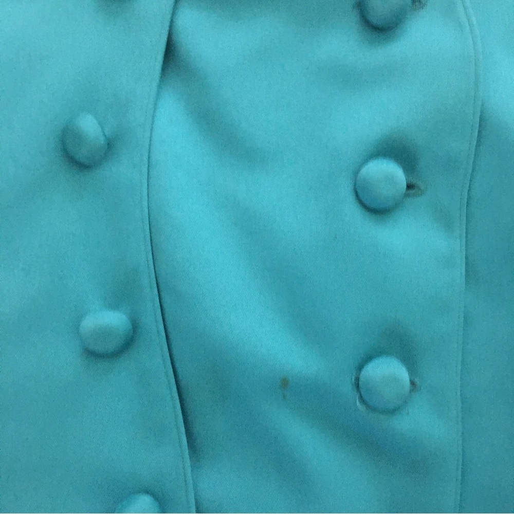 2-piece garment dress skirt suit fully lined size S color teal - Picture 16 of 16